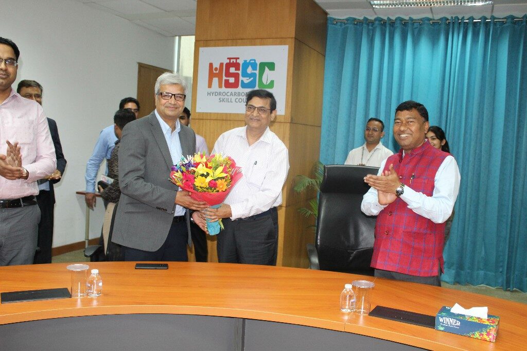 ‘Hon’ble Minister of State for Petroleum and Natural Gas and Labour and Employment, GoI, Shri Rameswar Teli Ji, visited the HSSC office on October 10, 2023’