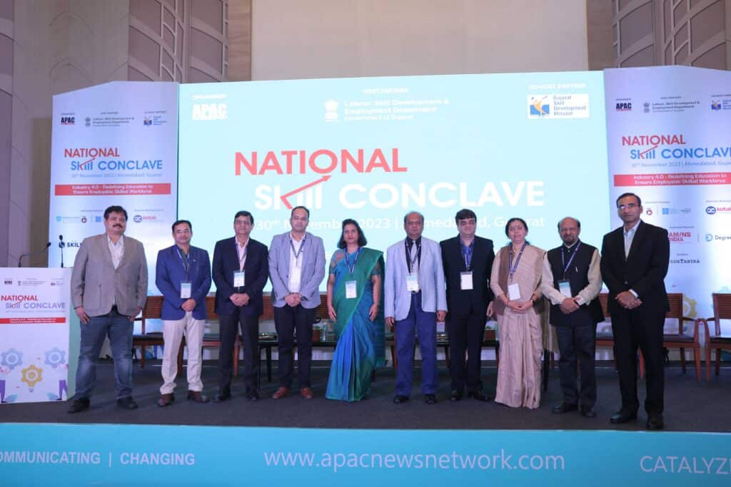 ‘National Skill Conclave -Gujarat’ jointly hosted by the ‘Labour, Skill Development and Employment Department, Government of Gujarat’ and ‘Gujarat Skill Development Mission’ on 30th November 2023 in Ahmedabad, Gujarat’