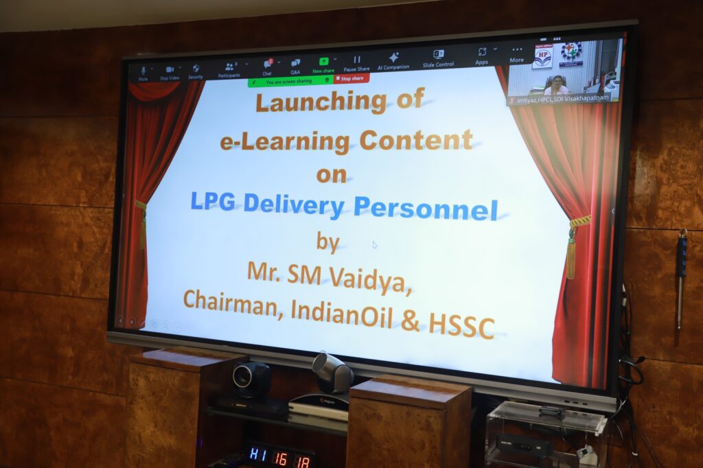 Chairman of HSSC, Shri SM Vaidya, has launched e-learning content focusing on LPG Delivery Personnel and Retail Outlet Attendants.
